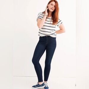 Madewell 9” Mid-Rise Skinny Jeans Dark Wash Blue Womens Size 30